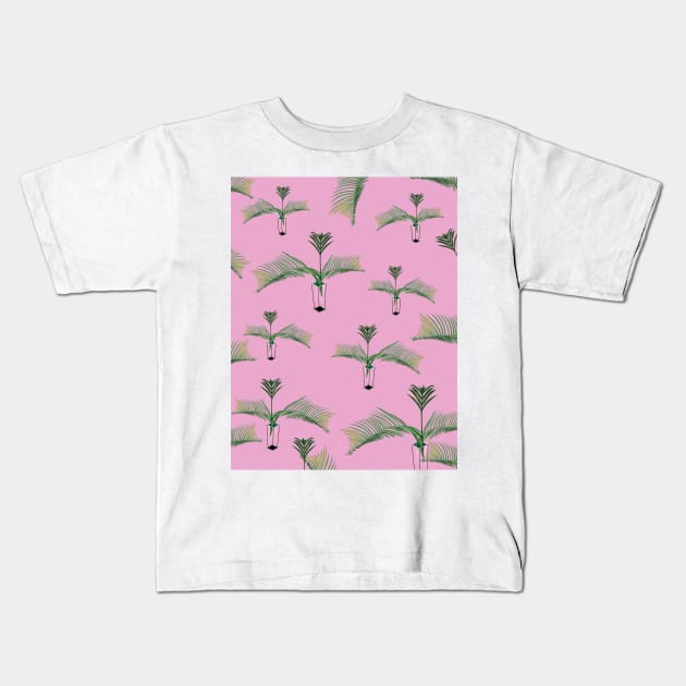 1980s plant pot pattern. Kids T-Shirt by nickemporium1